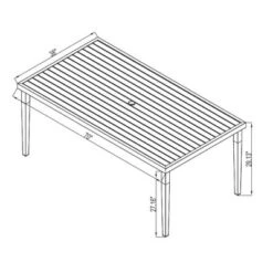 Fairmont Rectangle Steel Patio Dining Table, Outdoor Furniture - Black - Threshold™ -Living Room Furniture Store GUEST efc5895e 1526 4628 a056 bed43df62610