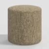 Round Thalia Ottoman In Textured Linen - Threshold™