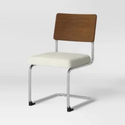 2pk Cecilton Chrome Cantilever Dining Chairs Cream Boucle - Threshold™ -Living Room Furniture Store GUEST f467ac82 933d 40fb b02c 63edbb24066f