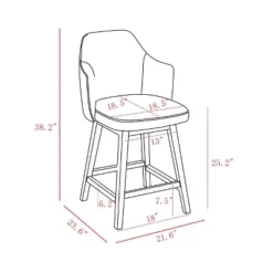 Kinston Swivel Curved Back Upholstered Counter Height Barstool - Threshold™ -Living Room Furniture Store GUEST f6337fc0 e348 447d 9f0e eeca9263a691
